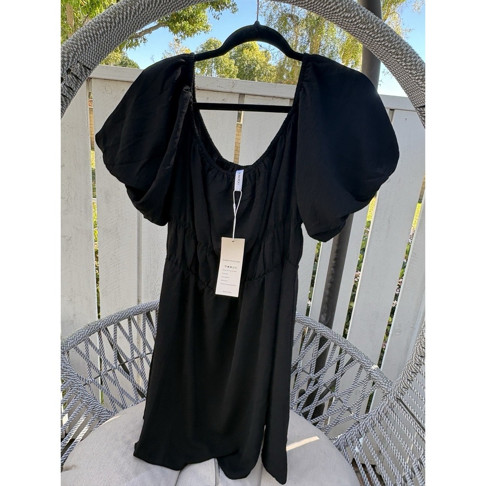Dokotoo Women's‎ Square Neck Smocked Waist Mini Dress Size XL